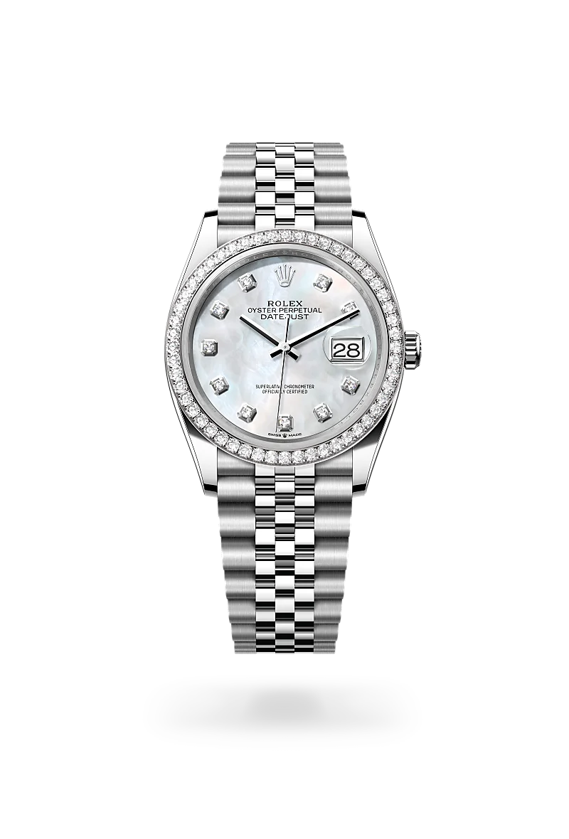 Rolex Datejust 36腕錶白色黃金鋼（蠔式鋼與白色黃金的組合）款，M126284RBR-0011 - 馮良記表行