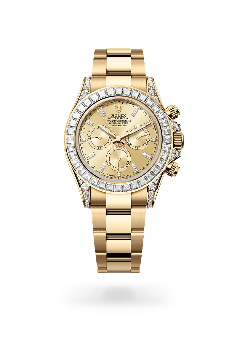 Rolex Cosmograph Daytona腕錶18K黃金，錶耳鑲鑽石款，M126598TBR-0001 - 馮良記表行