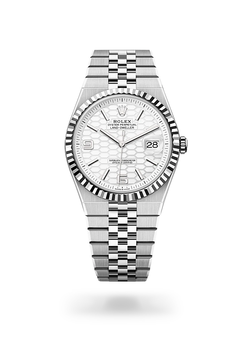 Rolex Land-Dweller 40腕錶白色黃金鋼（蠔式鋼與白色黃金的組合）款，M127334-0001 - 馮良記表行